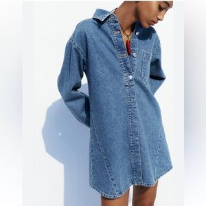 Zara Blue Denim Mini Dress